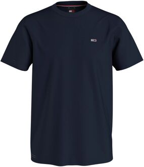 Tommy Hilfiger Slim Jersey C Neck EXT Shirt Heren donkerblauw - L