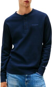 Tommy Hilfiger Slim Waffle Longsleeve Shirt Heren - XL