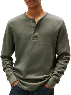 Tommy Hilfiger Slim Waffle Longsleeve Shirt Heren