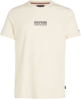 Tommy Hilfiger Small Hilfiger Logo Shirt Heren crème - M