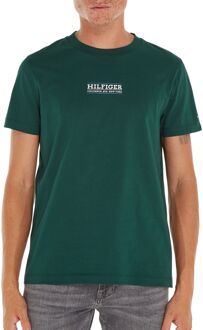 Tommy Hilfiger Small Hilfiger Logo Shirt Heren donkergroen - M