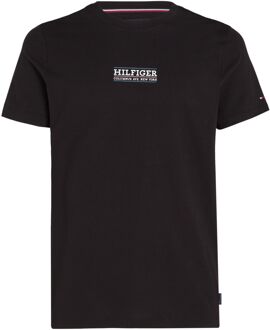 Tommy Hilfiger Small Hilfiger Logo Shirt Heren zwart - M