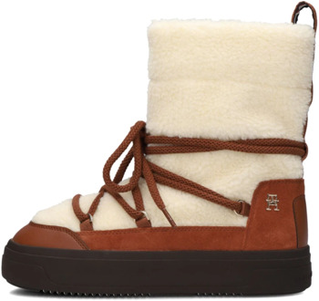 Tommy Hilfiger Snowboot met veters voor winterstijl Tommy Hilfiger , Brown , Dames - 37 Eu,39 Eu,38 EU