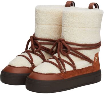 Tommy Hilfiger Snowboot met veters voor winterstijl Tommy Hilfiger , Brown , Dames - 40 Eu,39 EU