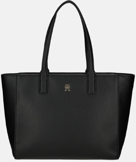 Tommy Hilfiger soft logo tote shopper black Zwart