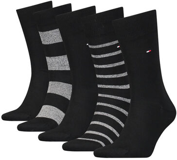 Tommy Hilfiger sokken giftbox 5-pack zwart - 43-46