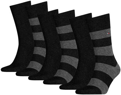 Tommy Hilfiger Sokken Heren 6-pack Rugby Black-39/42 Zwart - 39/42