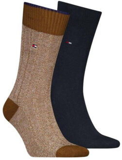 Tommy Hilfiger Sokken met contrastdetail voor heren (set van 2) Blauw - 44-47