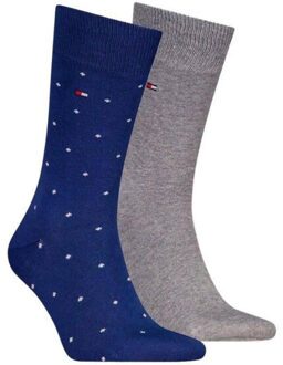 Tommy Hilfiger Sokken met stippen voor heren (set van 2) - maat 44-47 Grijs