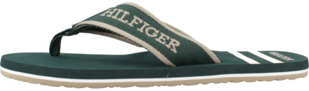 Tommy Hilfiger Sportieve Strand Slippers Tommy Hilfiger , Green , Heren - 41 Eu,42 EU