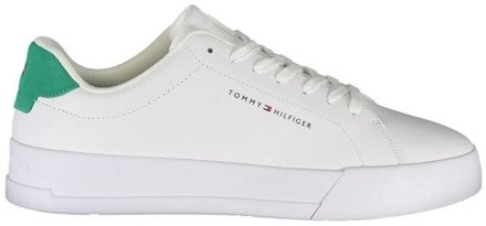 Tommy Hilfiger Sportieve Witte Sneaker met Logo Details Tommy Hilfiger , White , Heren - 40 Eu,44 Eu,41 Eu,43 Eu,42 EU
