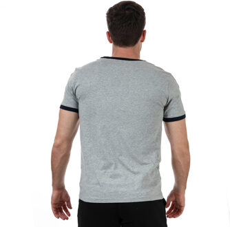 Tommy Hilfiger Sportshirt - Maat S  - Mannen - grijs/ navy/ wit/ rood