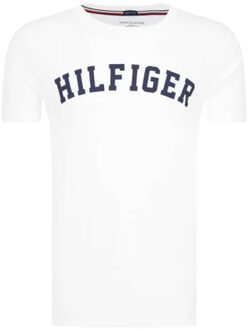 Tommy Hilfiger Sportshirt - Maat S  - Mannen - wit/ navy