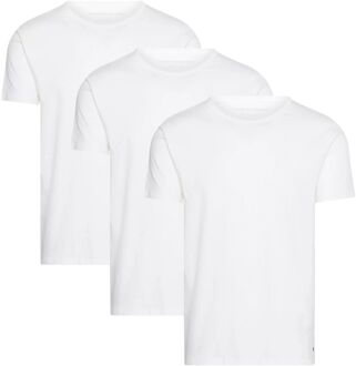 Tommy Hilfiger Stretch Crewneck Shirts Heren (3-pack) wit - L