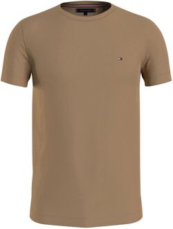 Tommy Hilfiger Stretch Slim Fit Jersey Shirt Heren licht bruin - XL