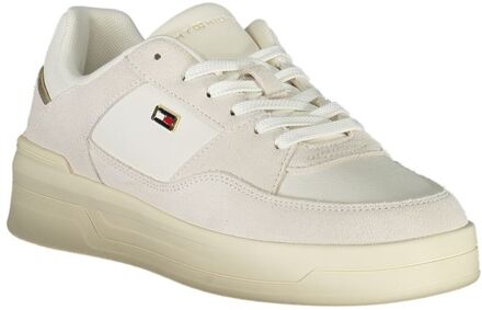 Tommy Hilfiger Suède Lage Sneakers Fw0fw07466 - maat EU 39 Ivoor