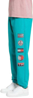 Tommy Hilfiger Sweatbroek met herenlogo - maat L Blauw