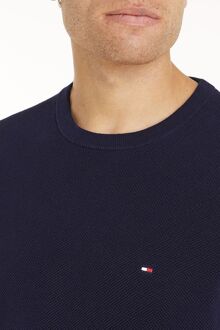 Tommy Hilfiger Sweater Essential Structure Navy Donkerblauw - M,XL,XXL