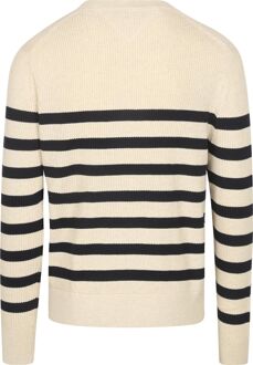 Tommy Hilfiger Sweater Ink Stripes Beige Donkerblauw - L,M,XL