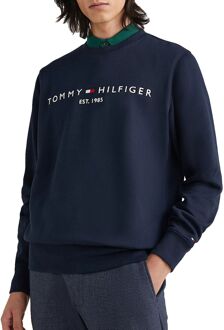 Tommy Hilfiger Sweater met logoborduring Donkerblauw