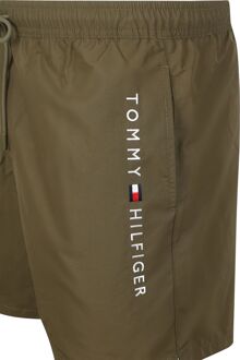 Tommy Hilfiger Swimshort Medium Drawstring Army Green Groen - XL