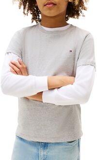 Tommy Hilfiger T-shirt grijs melange - 164
