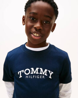 Tommy Hilfiger T-shirt kb0kb10051 Blauw - 152