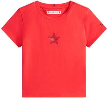 Tommy Hilfiger T-shirt kg0kg09097 - maat 164 Rood