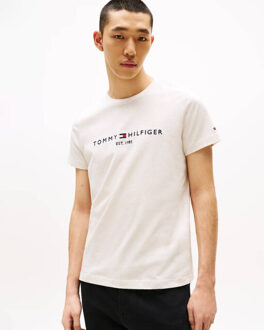 Tommy Hilfiger T-shirt korte mouw mw0mw11797 - maat XL Ecru