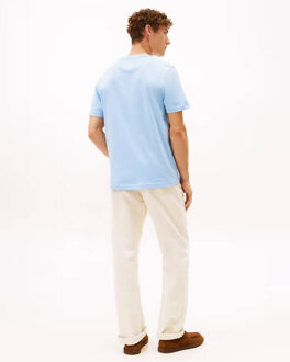 Tommy Hilfiger T-shirt korte mouw mw0mw42736 - maat L Lichtblauw