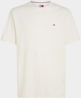 Tommy Hilfiger T-shirt korte mouw slim rib detail dm0dm18649/ybh Wit - XL