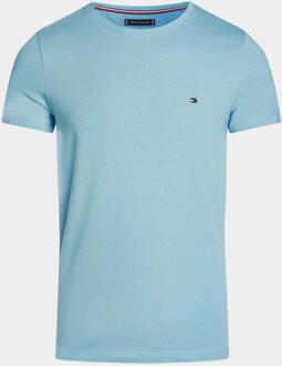 Tommy Hilfiger T-shirt korte mouw stretch slim fit tee mw0mw10800/cyw Blauw - XL