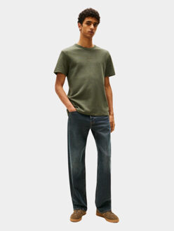 Tommy Hilfiger T-shirt korte mouw tjm slim waffle script tee dm0dm21778/mrh Groen