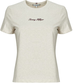 Tommy Hilfiger T-shirt Korte Mouw Tommy Hilfiger CLASSIC SCRIPT REG SS TEE" Beige - S, M, L, XS