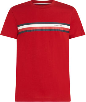 Tommy Hilfiger T-shirt Korte Mouw Tommy Hilfiger  RWB MONOTYPE CHEST STRIPE TEE