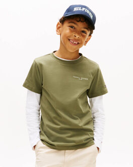 Tommy Hilfiger T-shirt lange mouw ks0ks00661 - maat 164 Groen