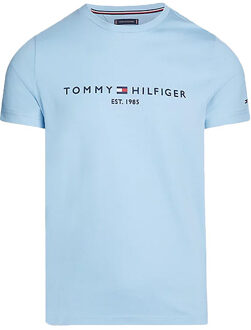 Tommy Hilfiger T-shirt Logo Sleepy Blauw Lichtblauw