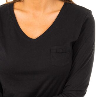 Tommy Hilfiger T-shirt met lange mouwen en V-hals 1487903577 vrouw Zwart