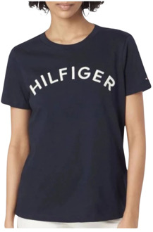 Tommy Hilfiger T-shirt met Logo Desert Sky - M - Dames