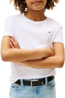 Tommy Hilfiger T-shirt met ronde hals en logoborduring Wit - 152