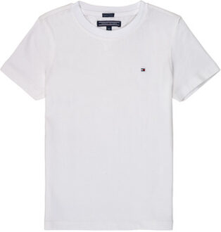 Tommy Hilfiger T-shirt met ronde hals en logoborduring Wit - 164