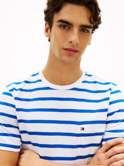 Tommy Hilfiger T-shirt Streep Blauw - L,M,S,XL,XXL