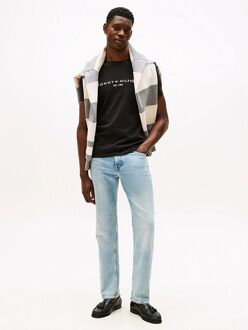 Tommy Hilfiger T-shirt van biologisch katoen met logoborduring Zwart - S