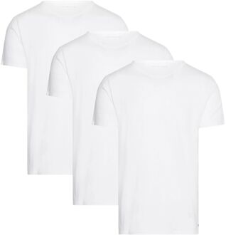 Tommy Hilfiger T-shirts V-hals stretch 3-pack wit - XL