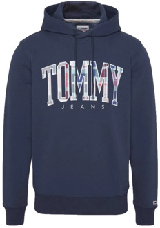 Tommy Hilfiger Tartan Reg Sweatshirt Tommy Jeans Tommy Hilfiger , Blue , Heren - L,M