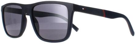 Tommy Hilfiger TH 2043 FLL IR mat blauw grijze zonnebril - maat