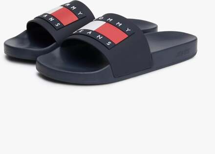 Tommy Hilfiger TJ POOL SLIDES Heren Slippers Donker Nacht Marineblauw - EU 45.5 / UK 10.5