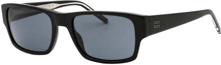 Tommy Hilfiger Tommy Hiliger grijze lens zwarte zonnebril - maat
