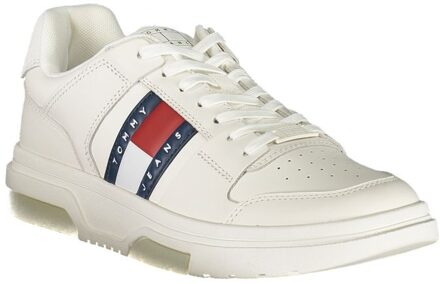 Tommy Hilfiger Tommy Jeans Court Sneakers Leer - maat EU 44 Ivoor