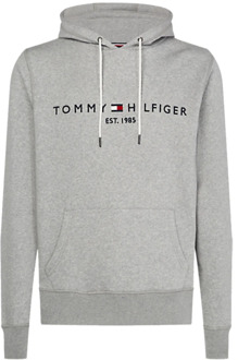 Tommy Hilfiger Tommy Logo Hoody  Sporttrui - Maat M  - Mannen - grijs